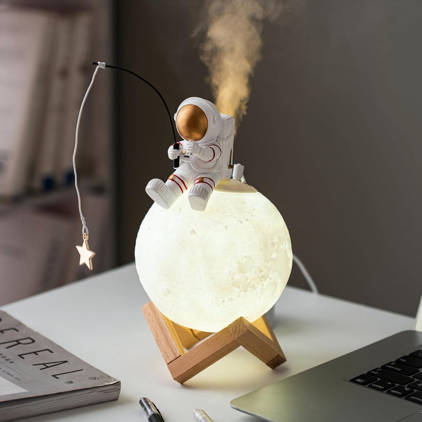 Moon Lamp Párologtató - 3D Fény és Aromaterápia - | Cyber Bazaar