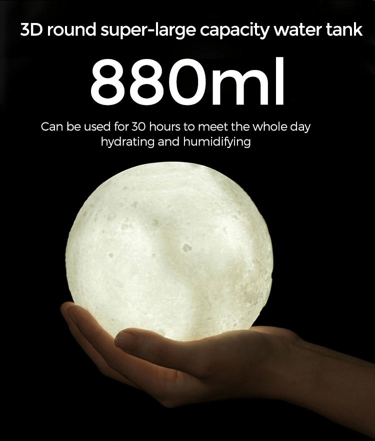 Moon Lamp Párologtató - 3D Fény és Aromaterápia - | Cyber Bazaar