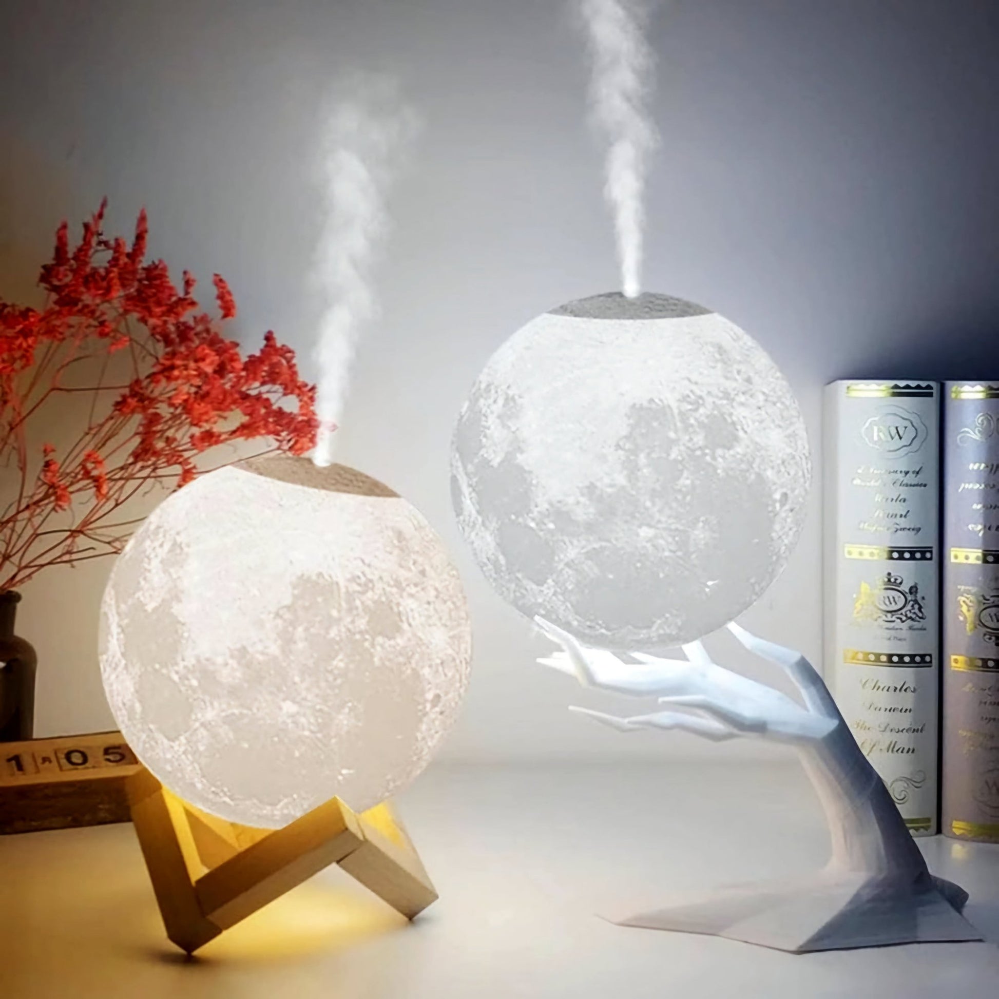 Moon Lamp Párologtató - 3D Fény és Aromaterápia - | Cyber Bazaar