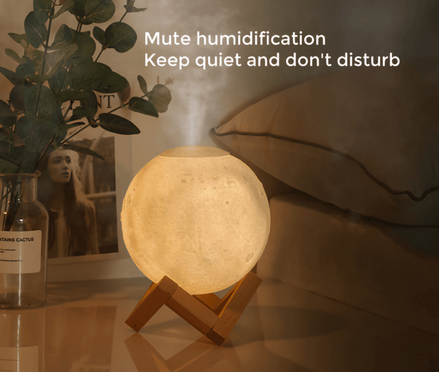 Moon Lamp Párologtató - 3D Fény és Aromaterápia - | Cyber Bazaar