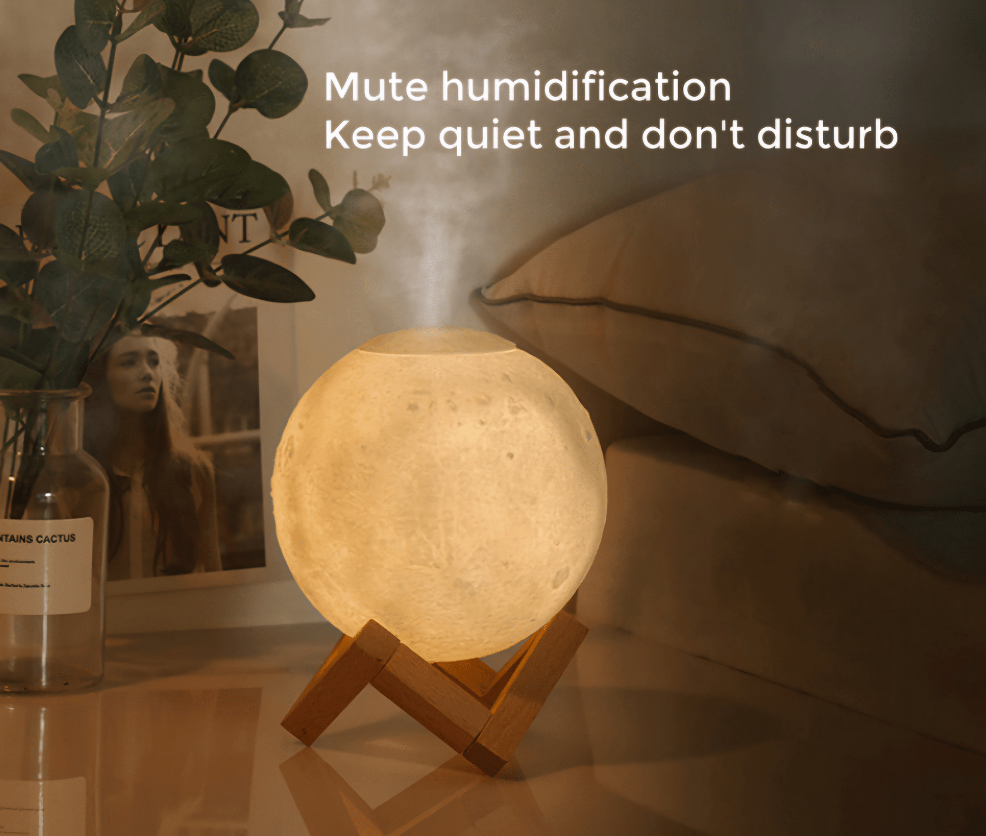 Moon Lamp Párologtató - 3D Fény és Aromaterápia - | Cyber Bazaar