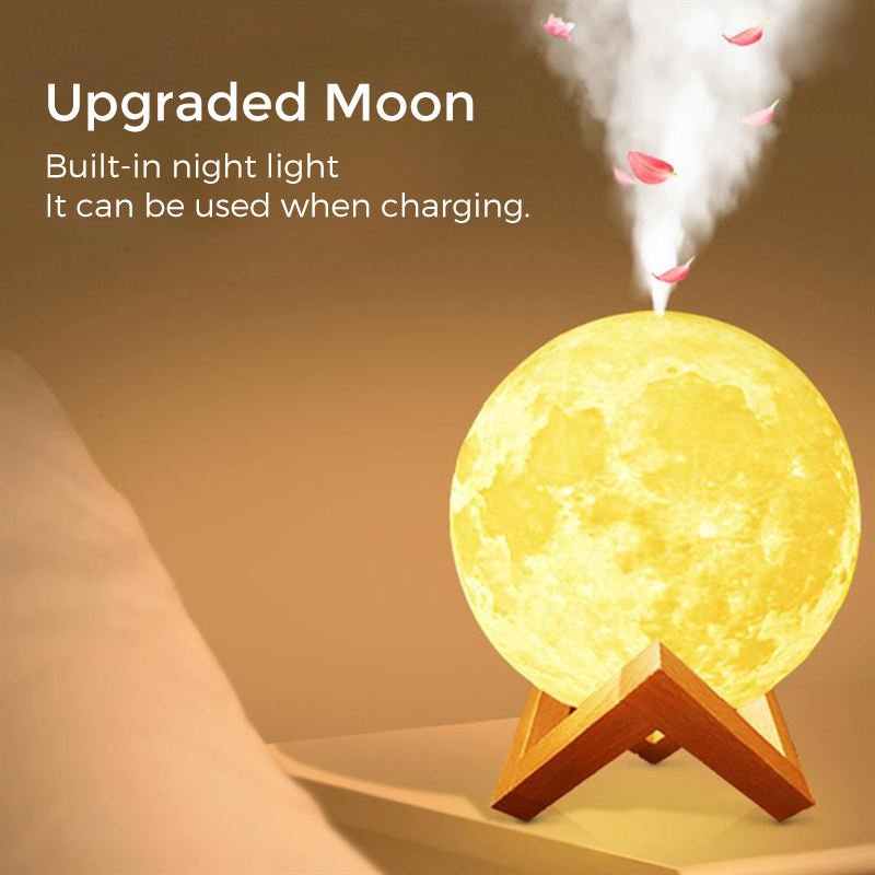Moon Lamp Párologtató - 3D Fény és Aromaterápia - | Cyber Bazaar