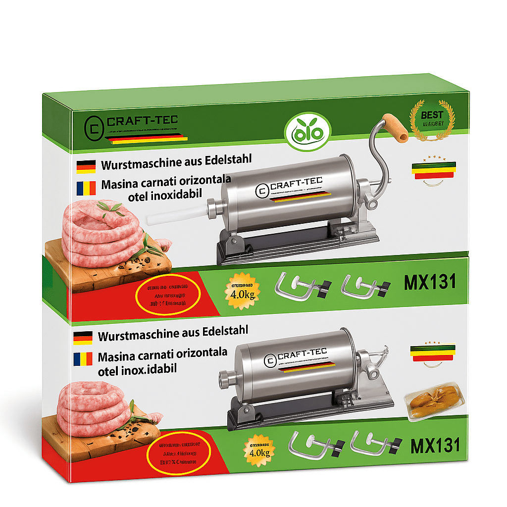 MX131 Rozsdamentes Acél Kolbásztöltő Gép - | Cyber Bazaar
