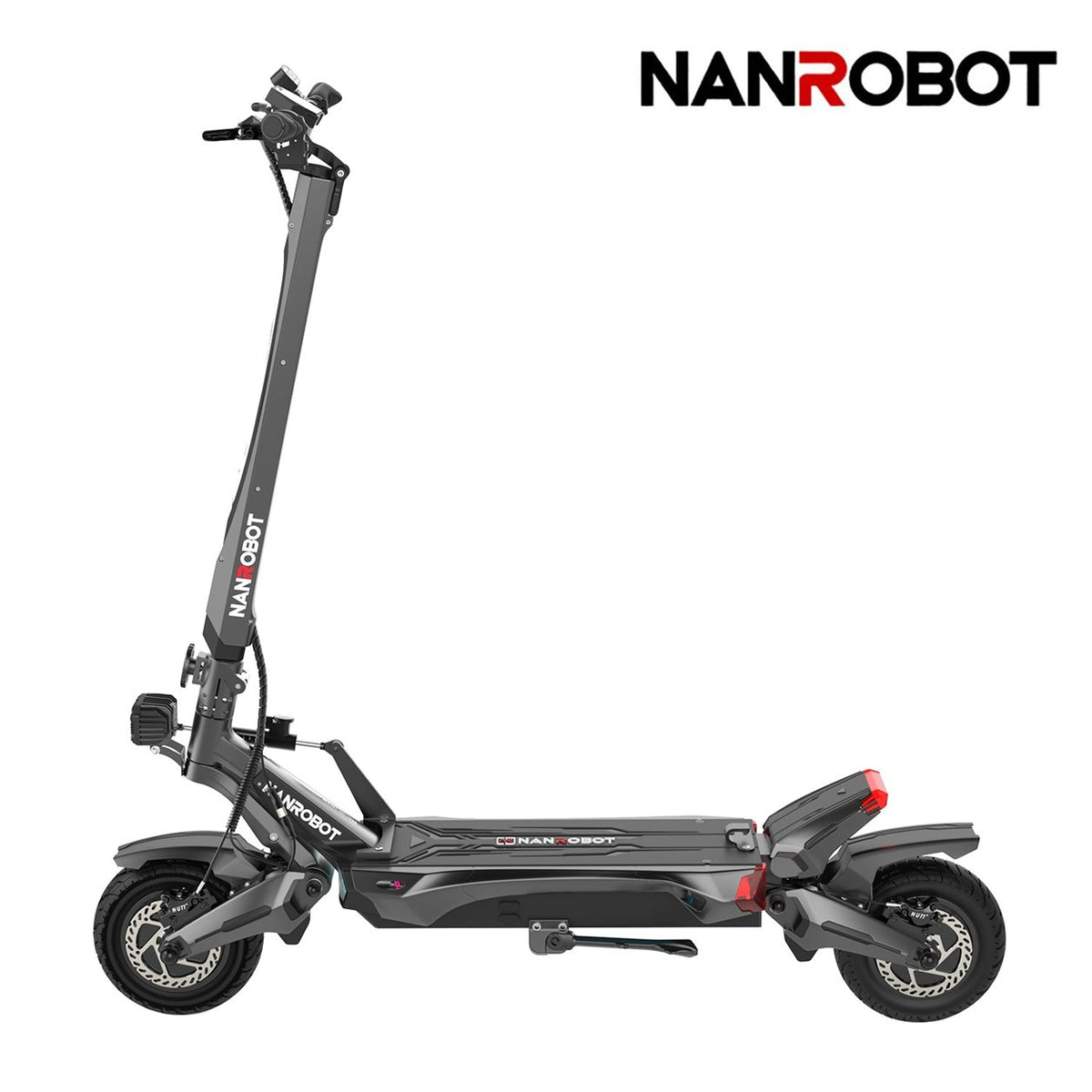 NANROBOT N6 72 V-os kétmotoros elektromos roller – fekete stúdiófotó