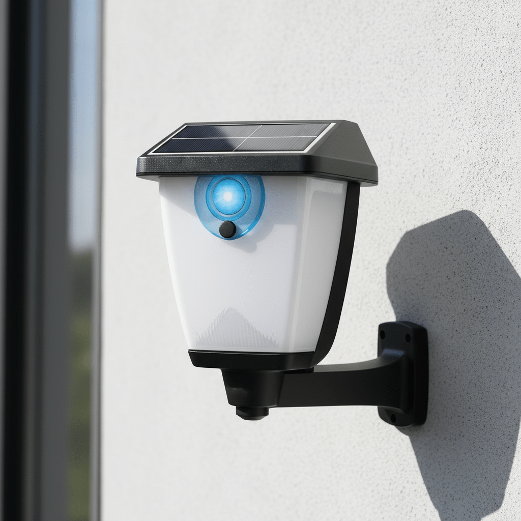 Napelemes LED fali lámpa mozgásérzékelővel - | Cyber Bazaar