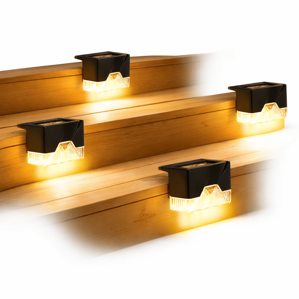 Napelemes LED Lépcsővilágítás (8 db) - | Cyber Bazaar