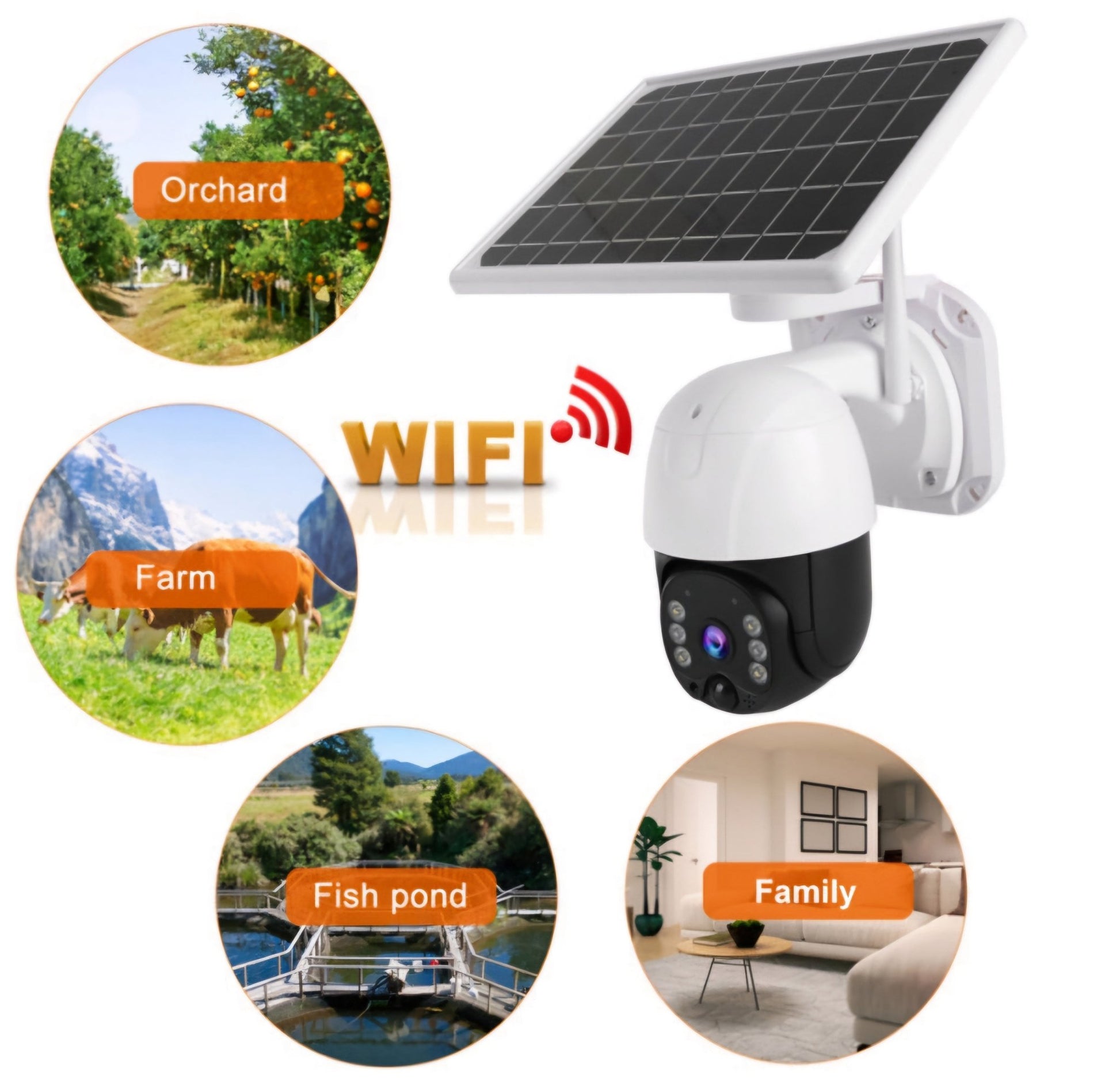 Napelemes WiFi Biztonsági Kamera - | Cyber Bazaar
