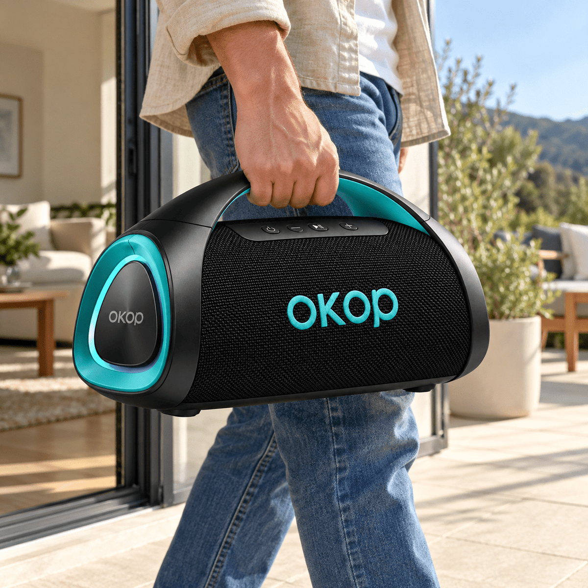 OKOP hordozható Bluetooth boombox hangszóró - Hangszórók és rádiók | Cyber Bazaar