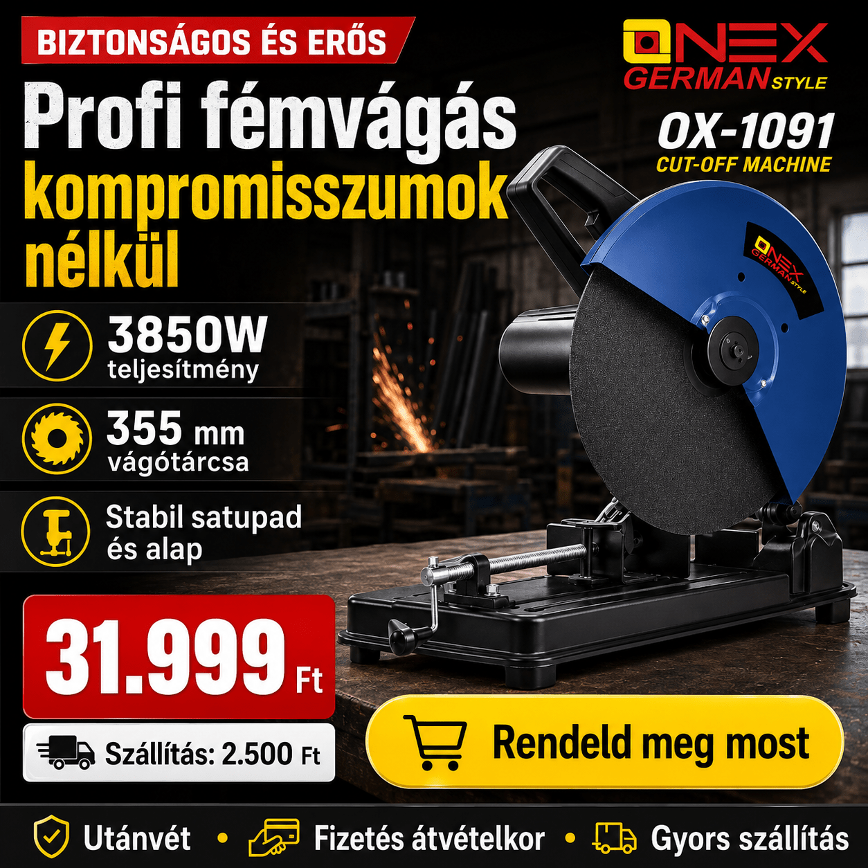 Onex Fémvágó Gérvágó Gép - | Cyber Bazaar