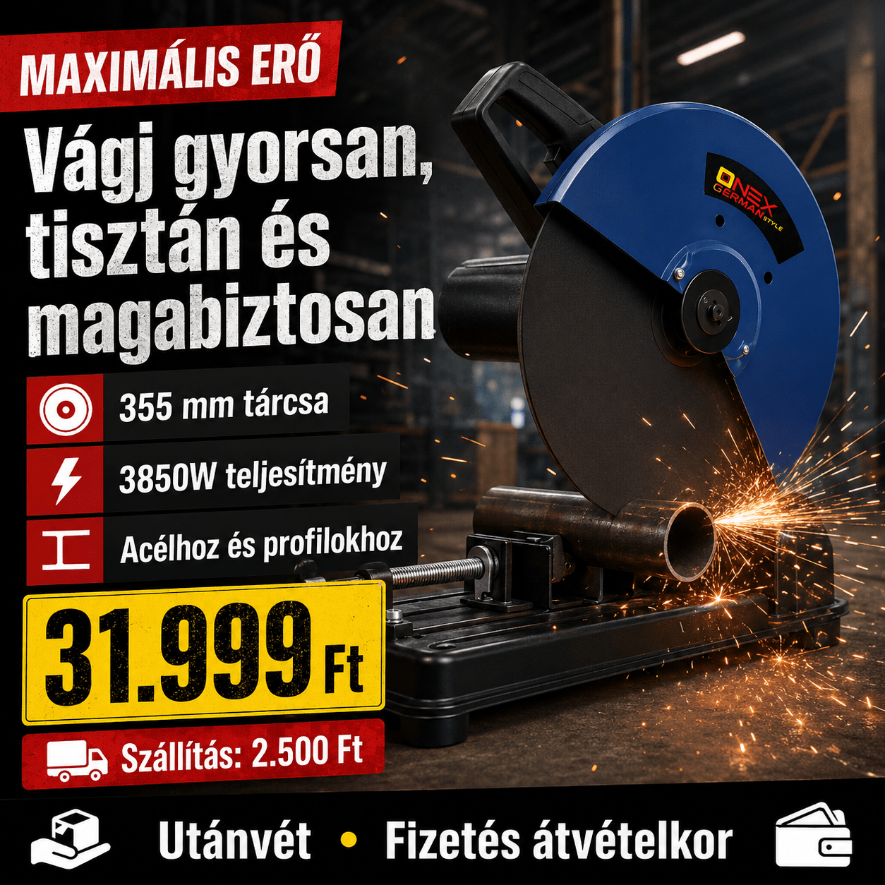 Onex Fémvágó Gérvágó Gép - | Cyber Bazaar