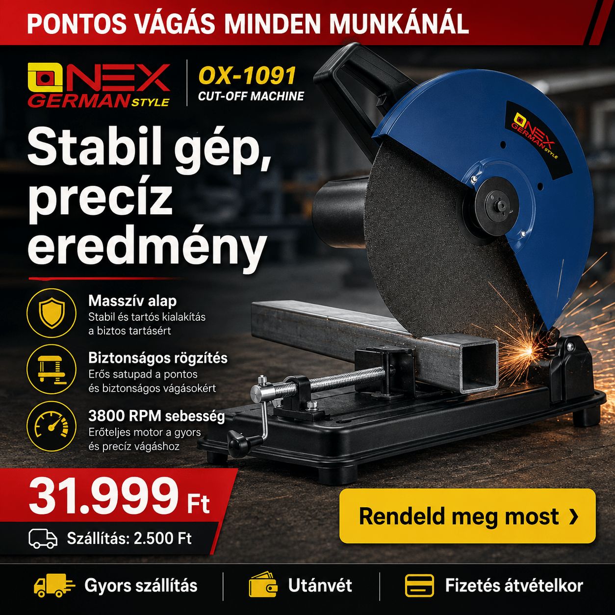 Onex Fémvágó Gérvágó Gép - | Cyber Bazaar