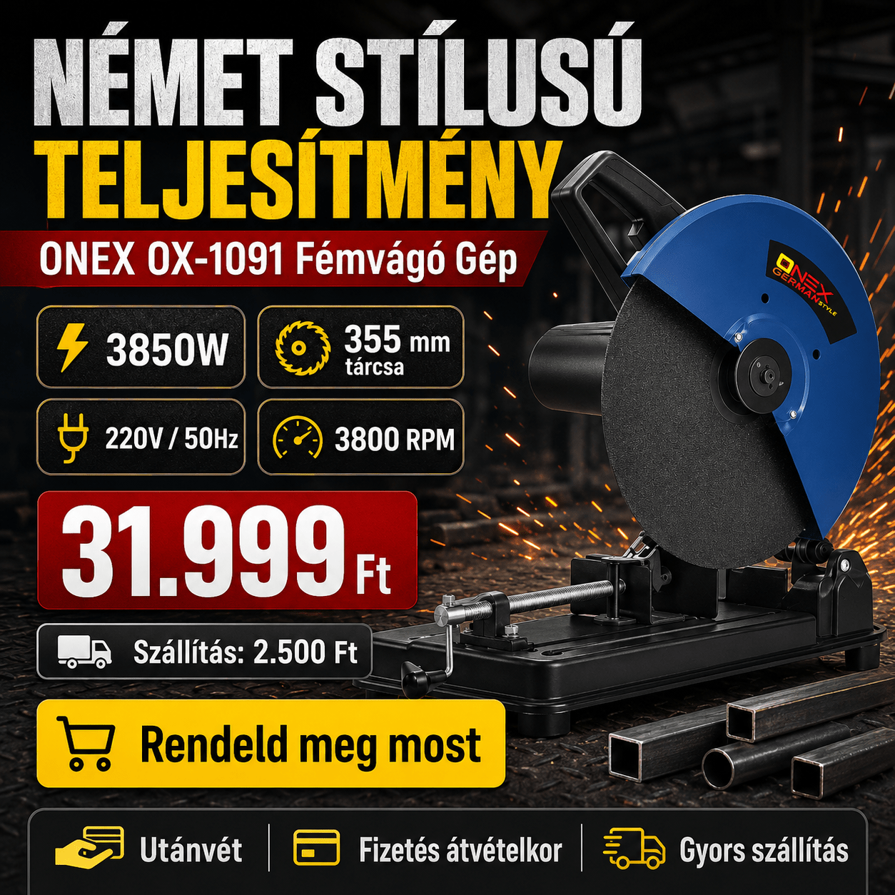 Onex Fémvágó Gérvágó Gép - | Cyber Bazaar