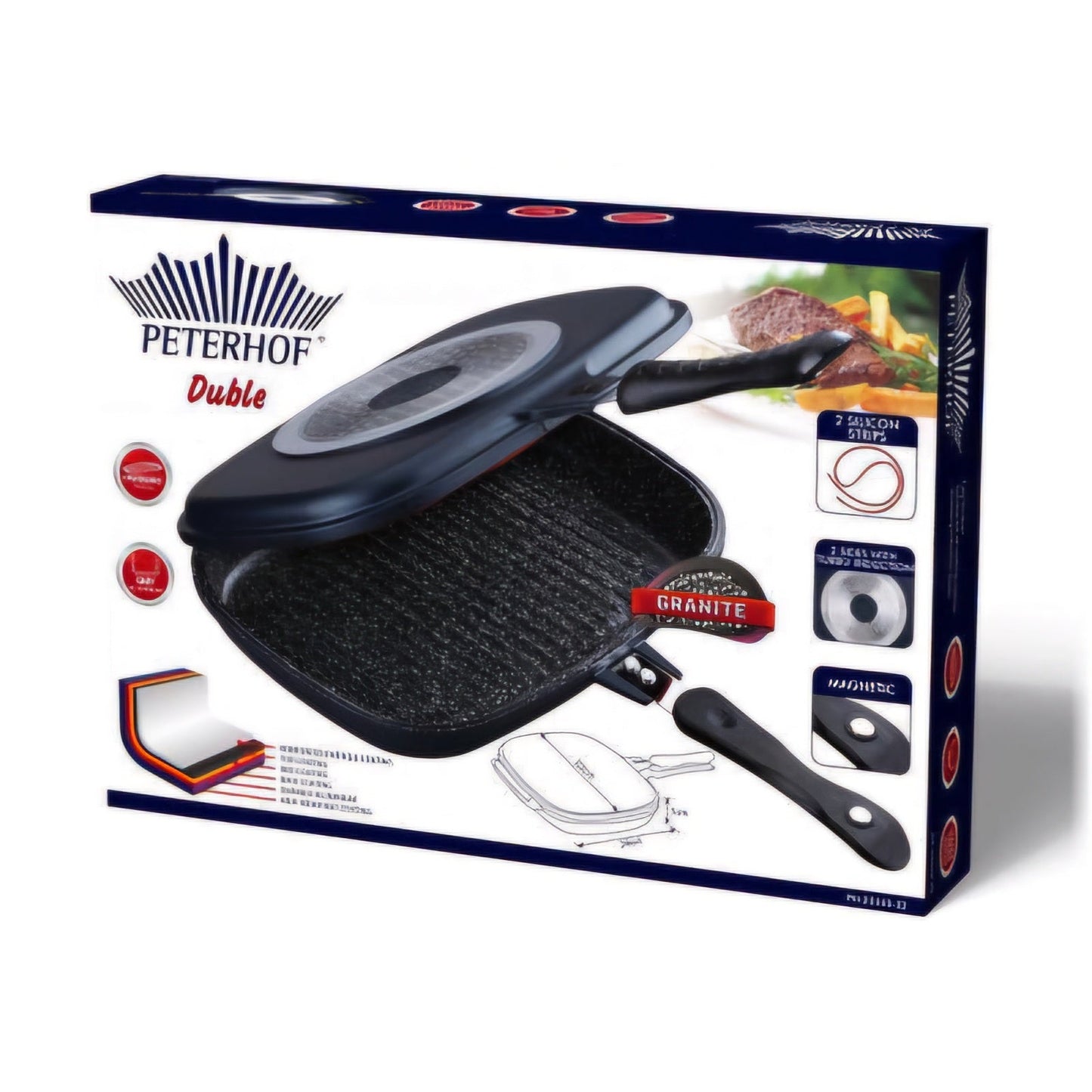 Peterhof Dupla Grill Serpenyő - | Cyber Bazaar