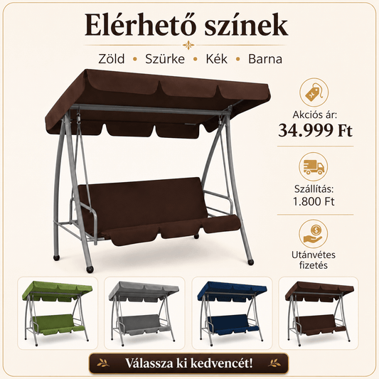 Prémium 3 Személyes Kerti Hinta Napellenzővel - | Cyber Bazaar