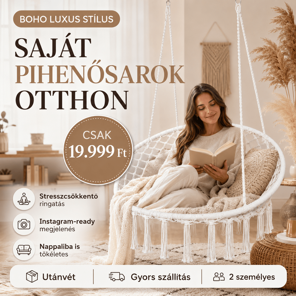 Prémium Függő Hinta 2 Személyre - | Cyber Bazaar