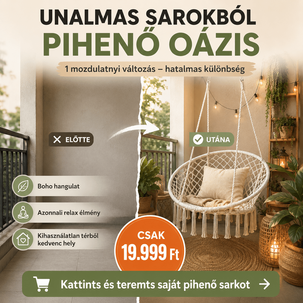 Prémium Függő Hinta 2 Személyre - | Cyber Bazaar
