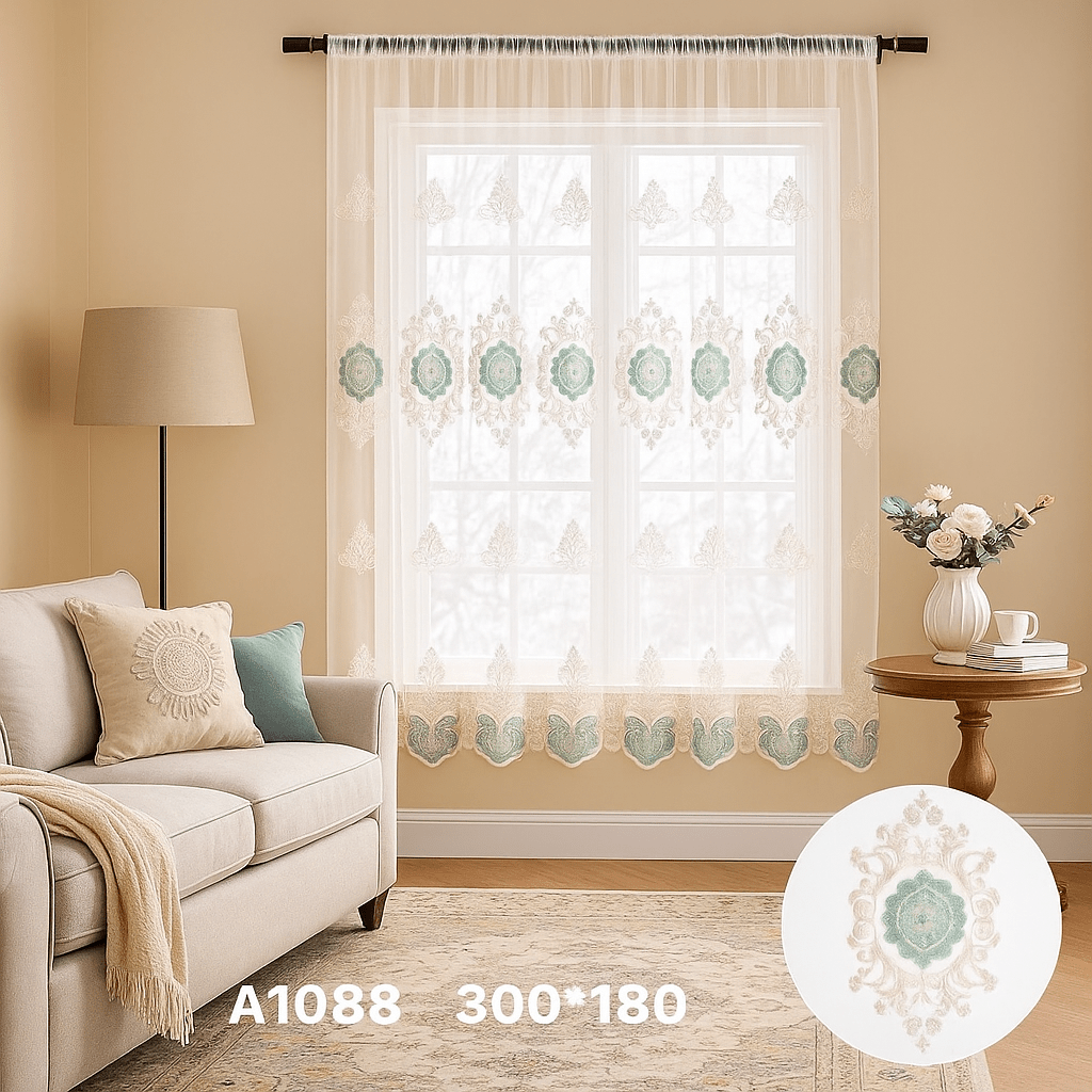 Prémium Hímzett Dekorfüggöny – 300x180 cm - | Cyber Bazaar