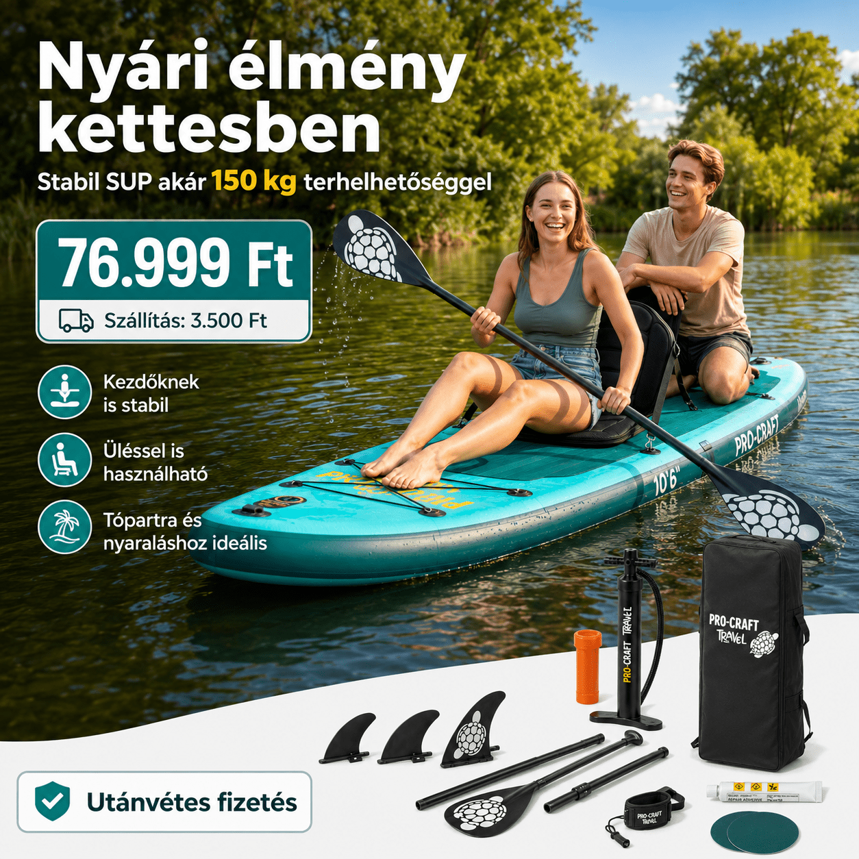 PRO - CRAFT SUP320 Felfújható Paddle Board Szett - | Cyber Bazaar