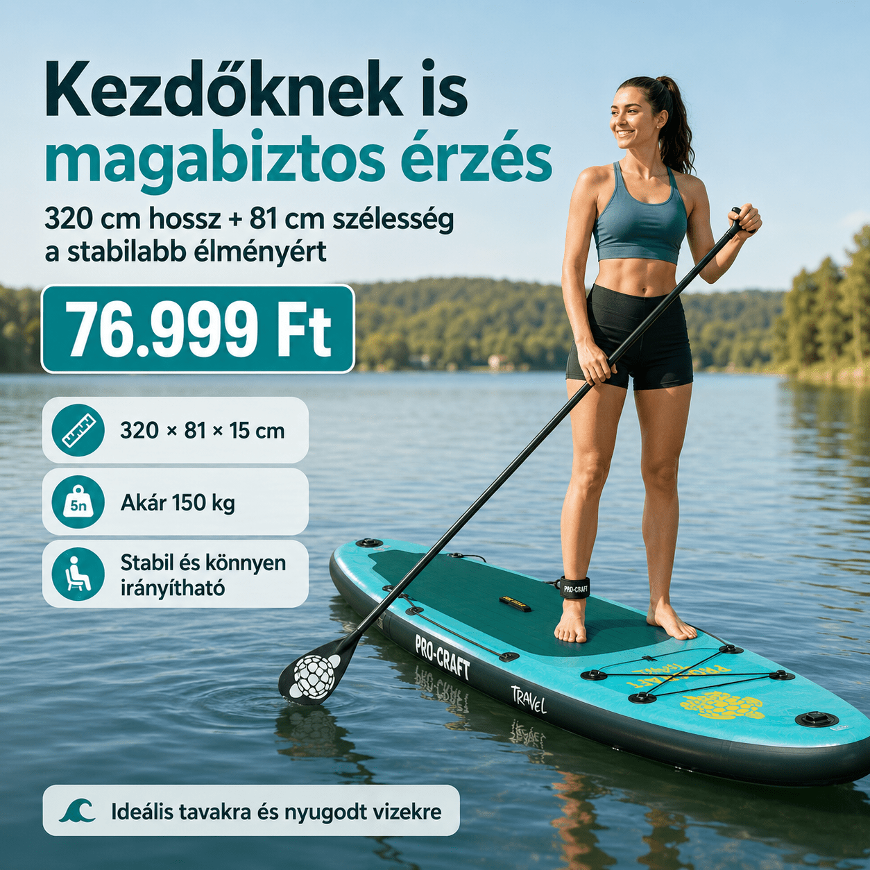 PRO - CRAFT SUP320 Felfújható Paddle Board Szett - | Cyber Bazaar