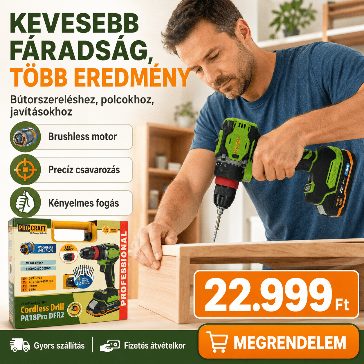 PROCRAFT Akku Fúró - Csavarozó - | Cyber Bazaar