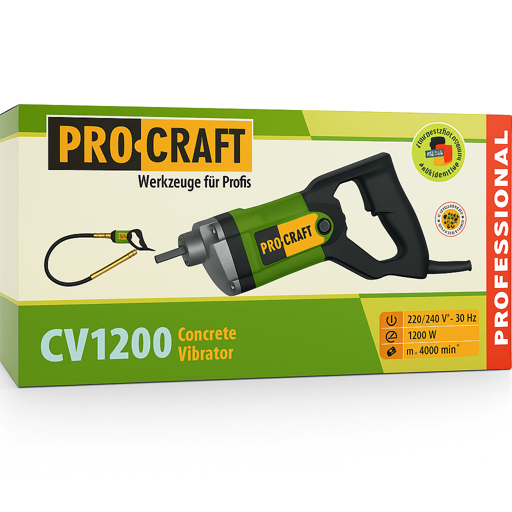 PROCRAFT Betonvibrátor – 1200W - | Cyber Bazaar