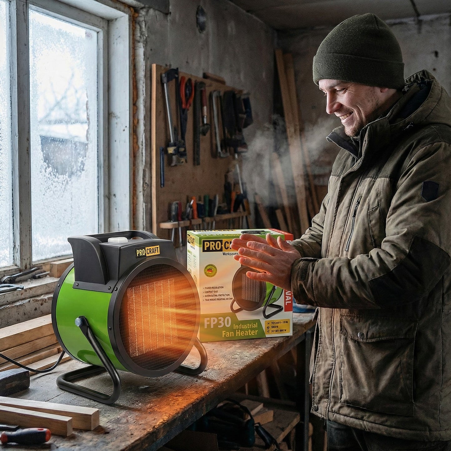 PROCRAFT Ipari Ventilátoros Hősugárzó - | Cyber Bazaar