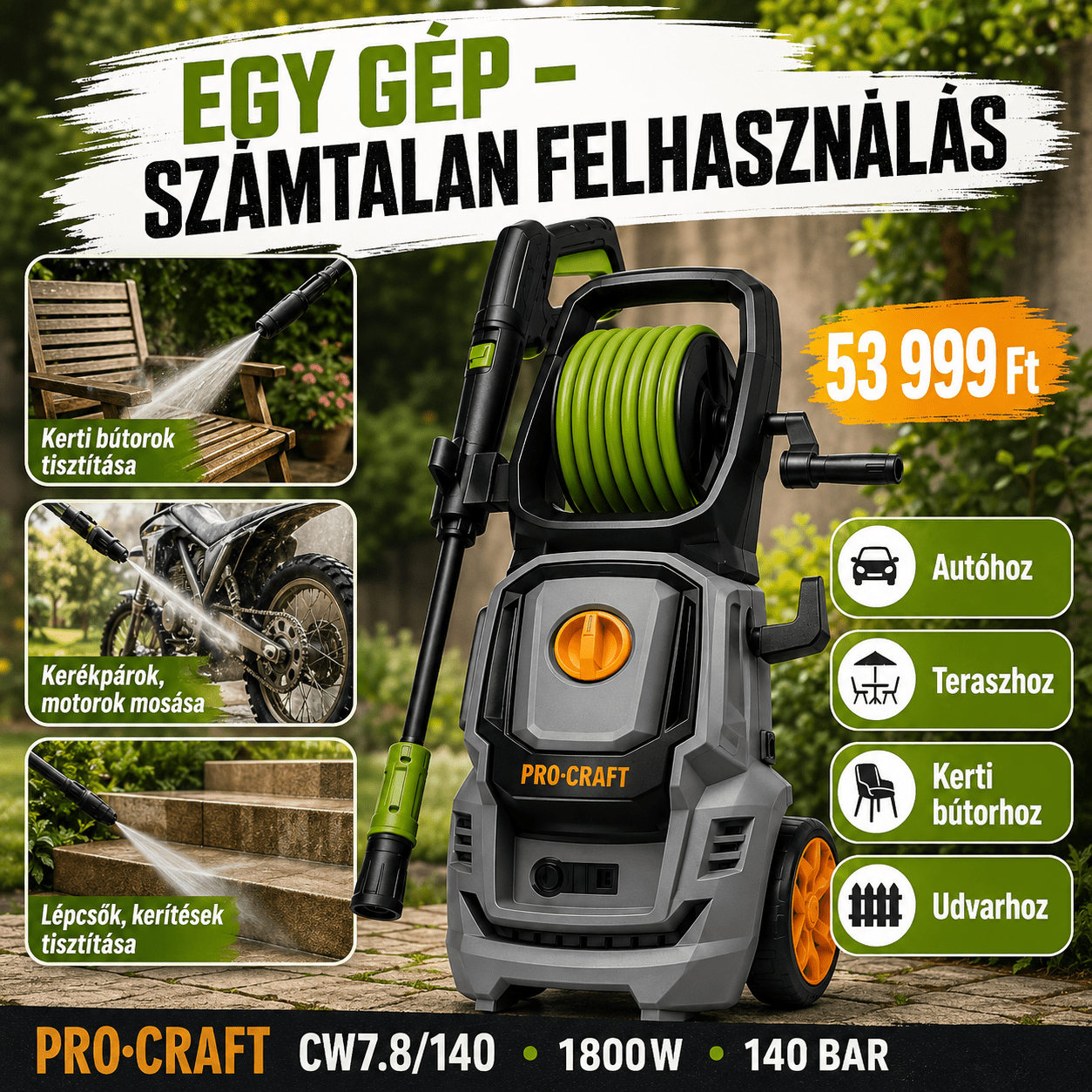 Procraft Nagynyomású Mosó - | Cyber Bazaar