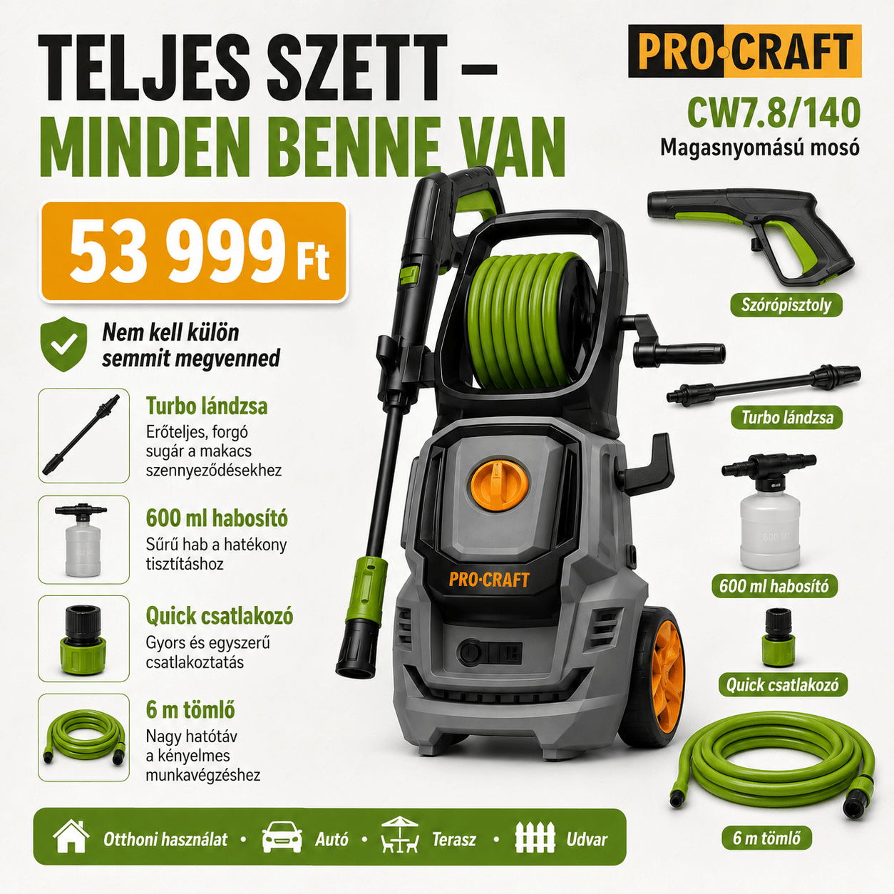 Procraft Nagynyomású Mosó - | Cyber Bazaar