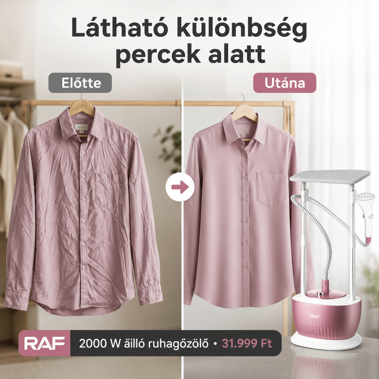 Raf 2000 W álló Ruhagőzölő - | Cyber Bazaar