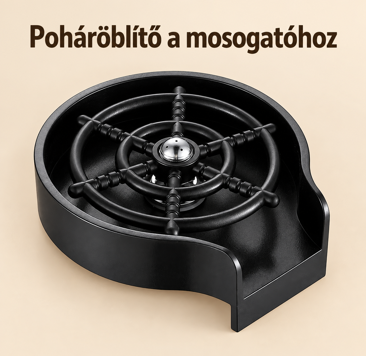 Fekete poháröblítő mosogatóhoz