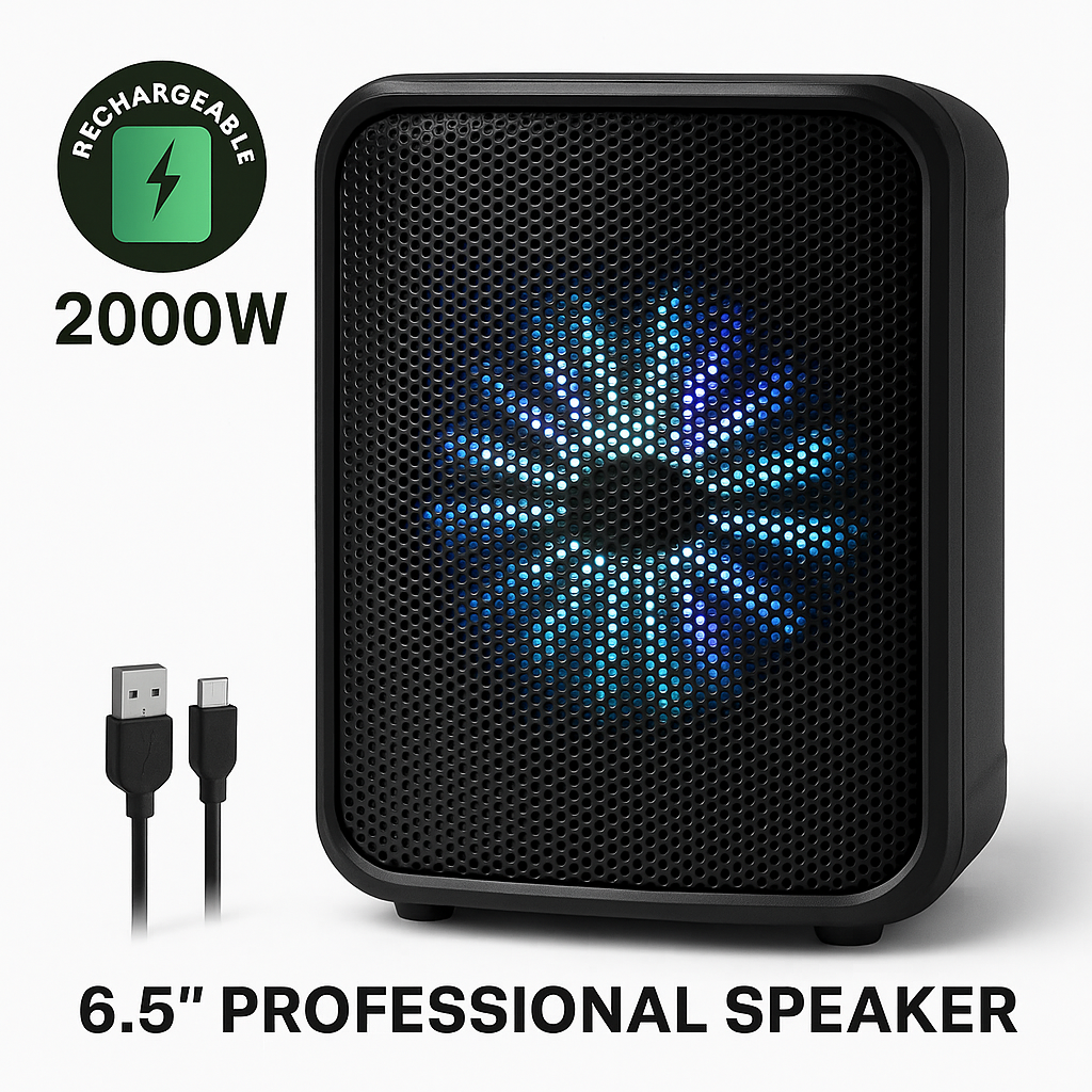 Hordozható 6.5" Bluetooth Hangszóró