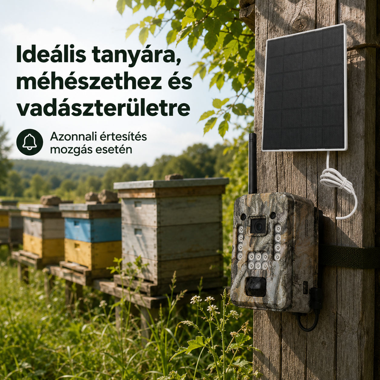 4G Napelemes Vadkamera