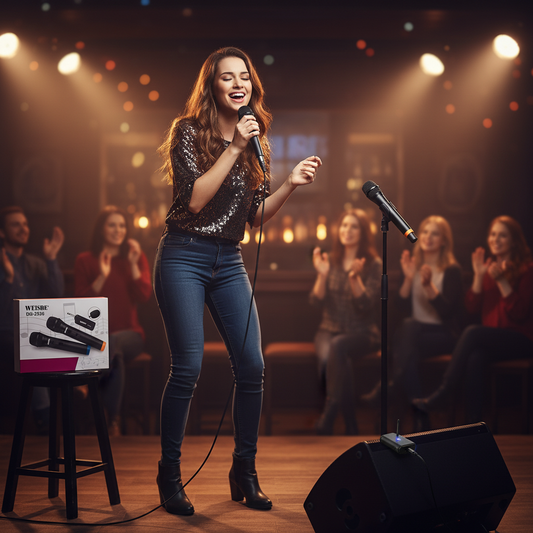 WEISRE Vezeték Nélküli Mikrofon Szett