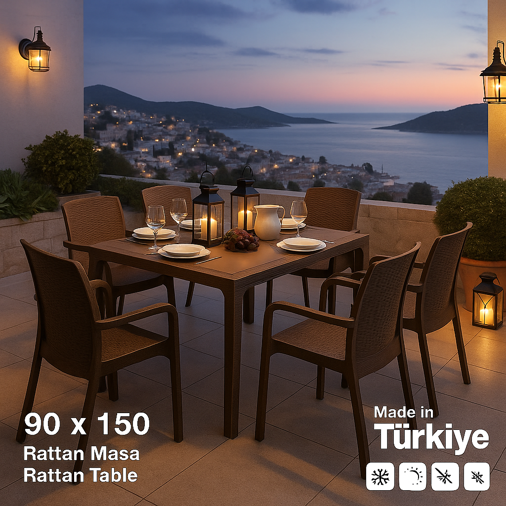 Rattan ÉtkezőGarnitúra + 6Prémium Szék