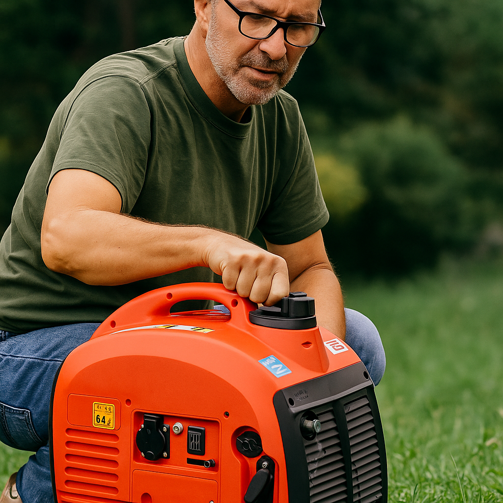 Fischer Kraft Benzinmotoros Inverter Generátor