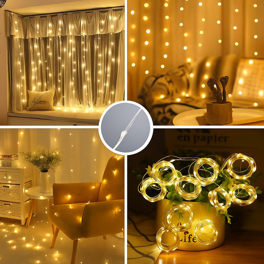 Vízesés Fény 300 LED-del