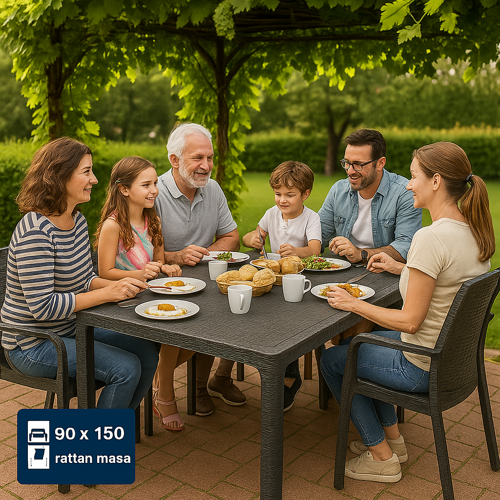 Rattan ÉtkezőGarnitúra + 6Prémium Szék