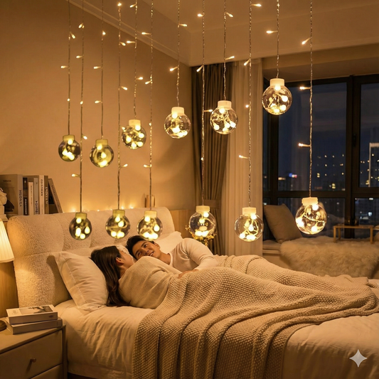 Golyófüggöny fényfüzér 1+1 ingyen