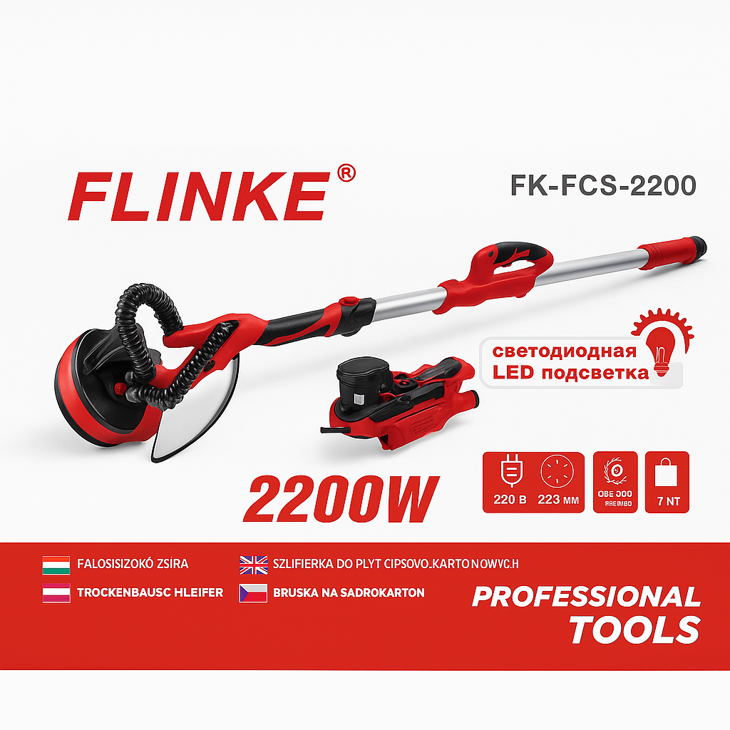 Profi Gipszkarton Csiszológép 2200W