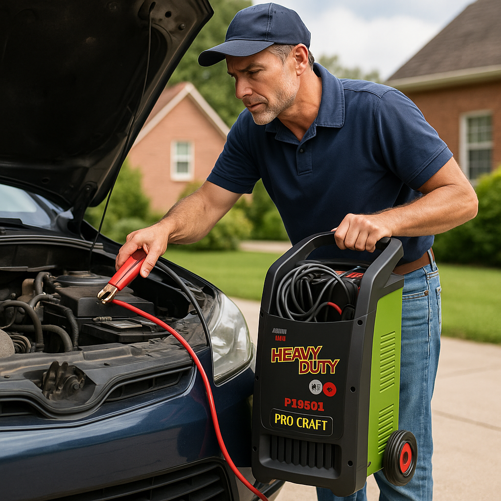PROCRAFT Akkumulátortöltő és Indító Kocsi