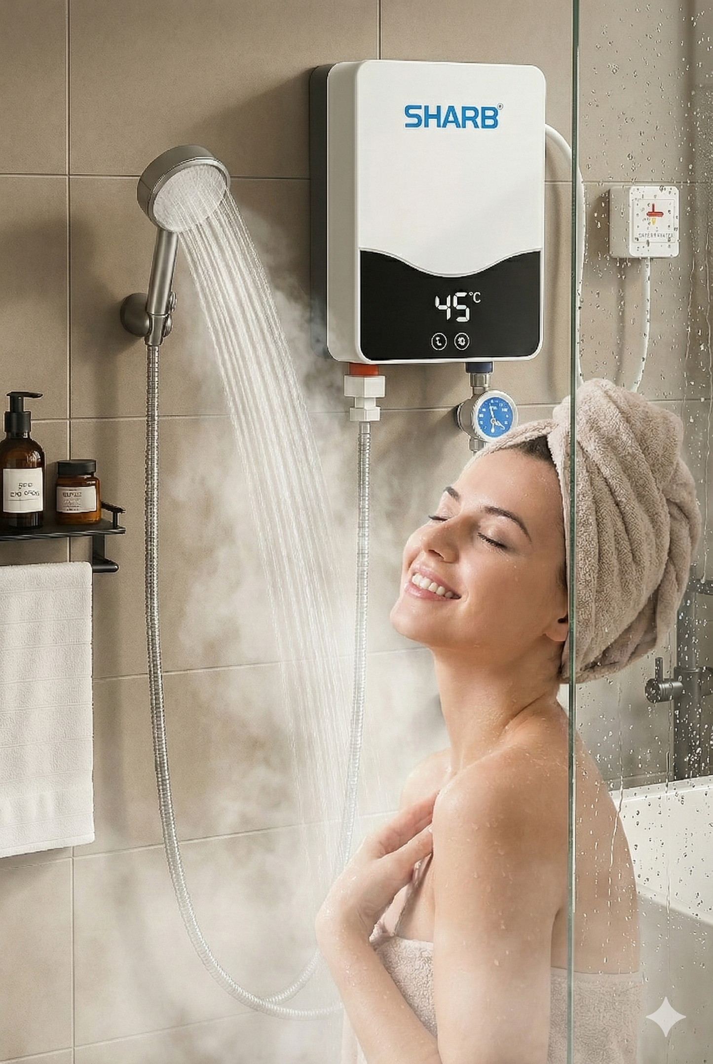 SHARB Elektromos Átfolyós Vízmelegítő