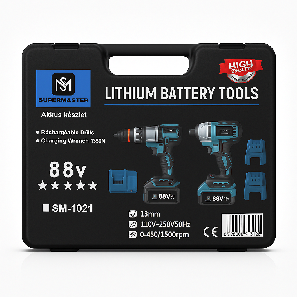 Supamaster Akkus Szerszámkészlet