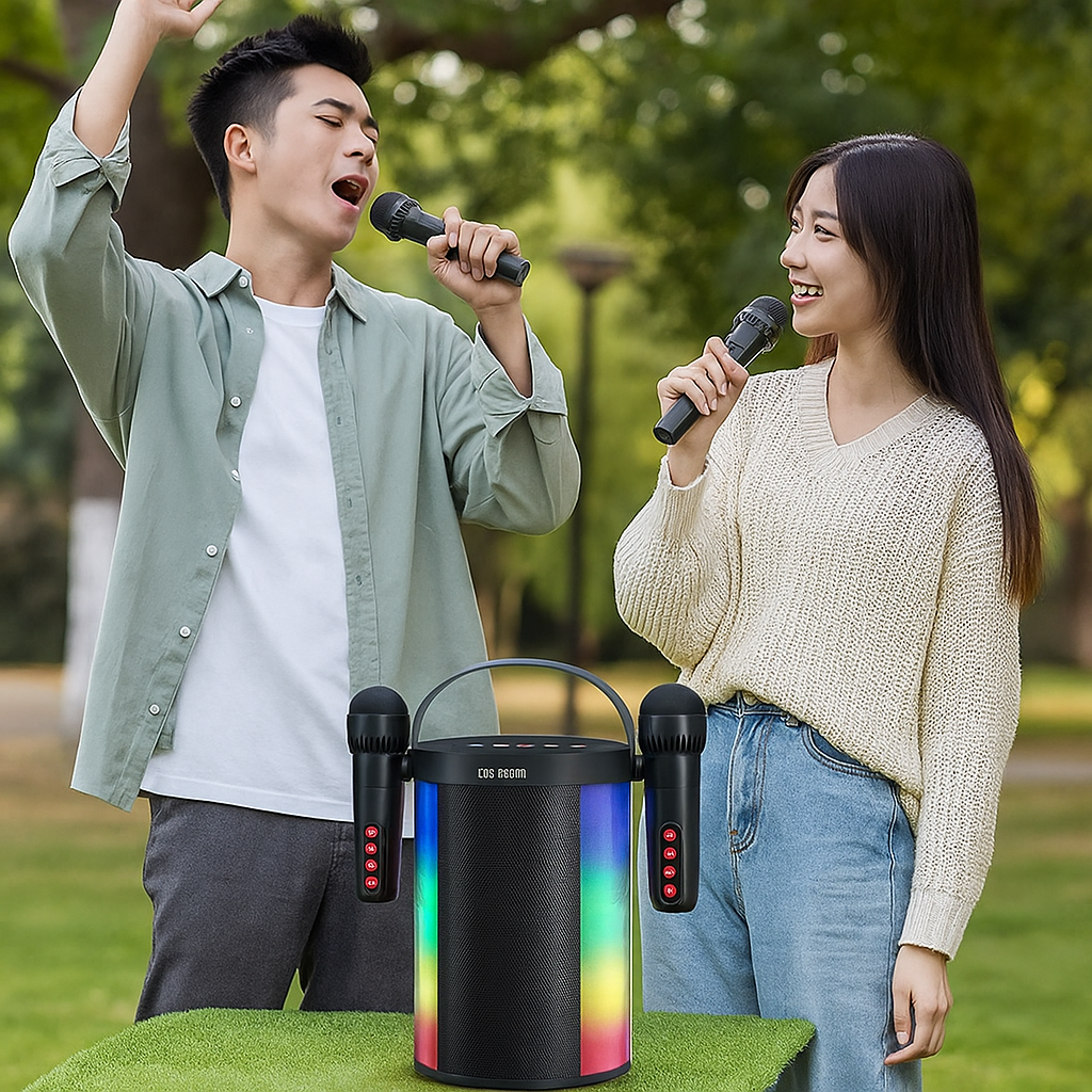 Hordozható Karaoke Bluetooth Hangszóró