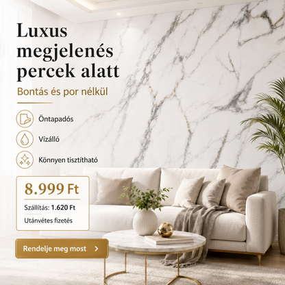 Márványhatású Öntapadós Falmatrica – 3 × 1,2 m