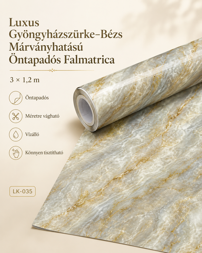 Bézs Márványhatású Öntapadós Falmatrica