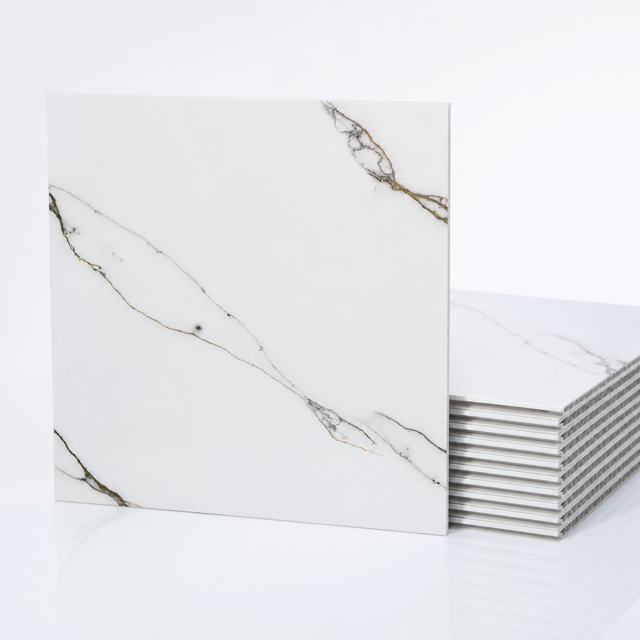 Fehér Márvány Mintás PVC Falpanel – 12 Darabos Csomag