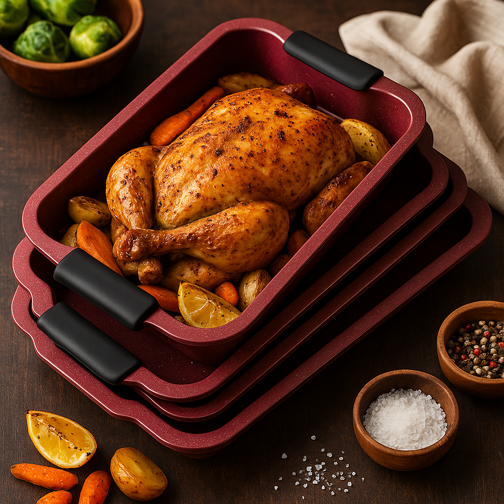 3-Részes Prémium Gránit Bevonatú Tepsikészlet