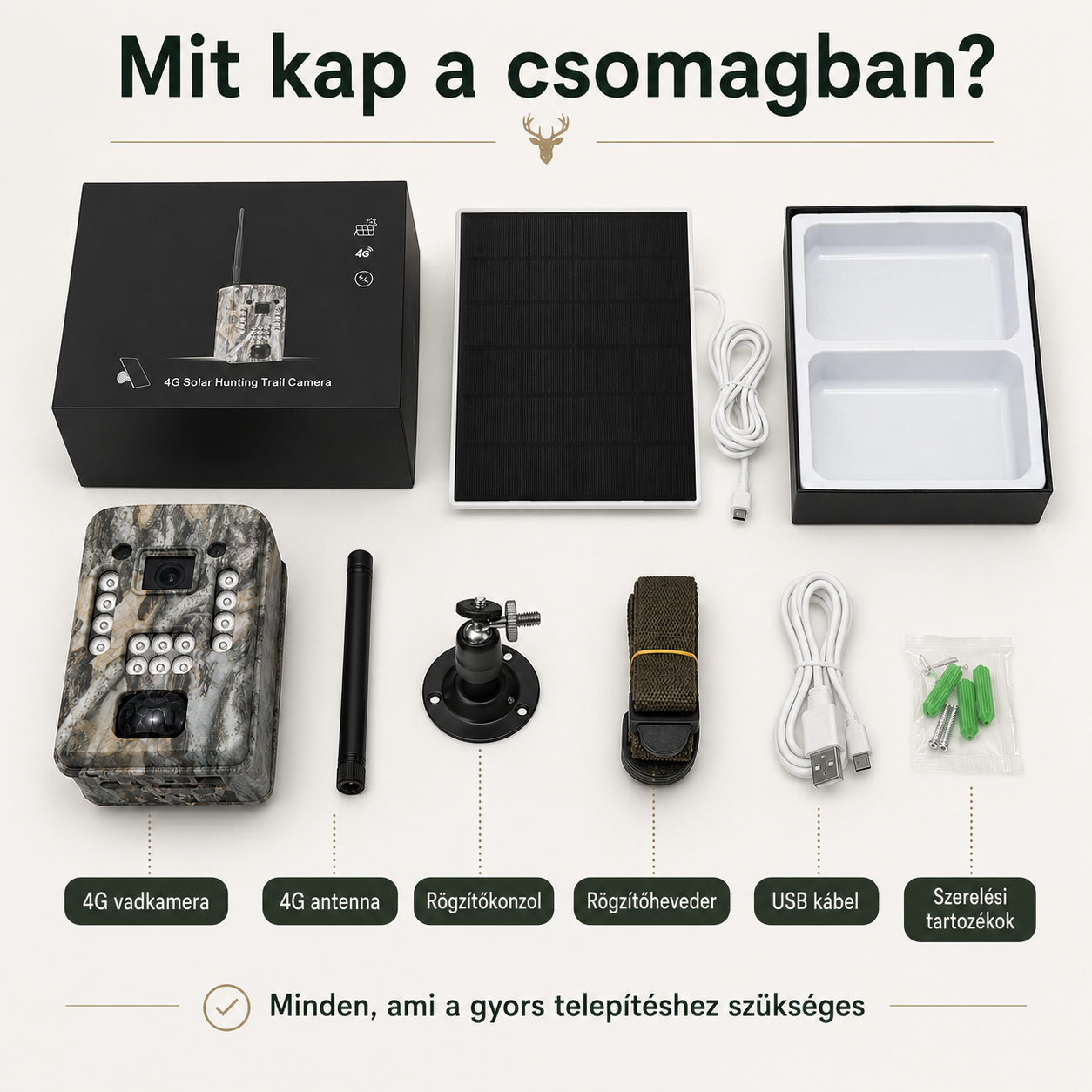 4G Napelemes Vadkamera