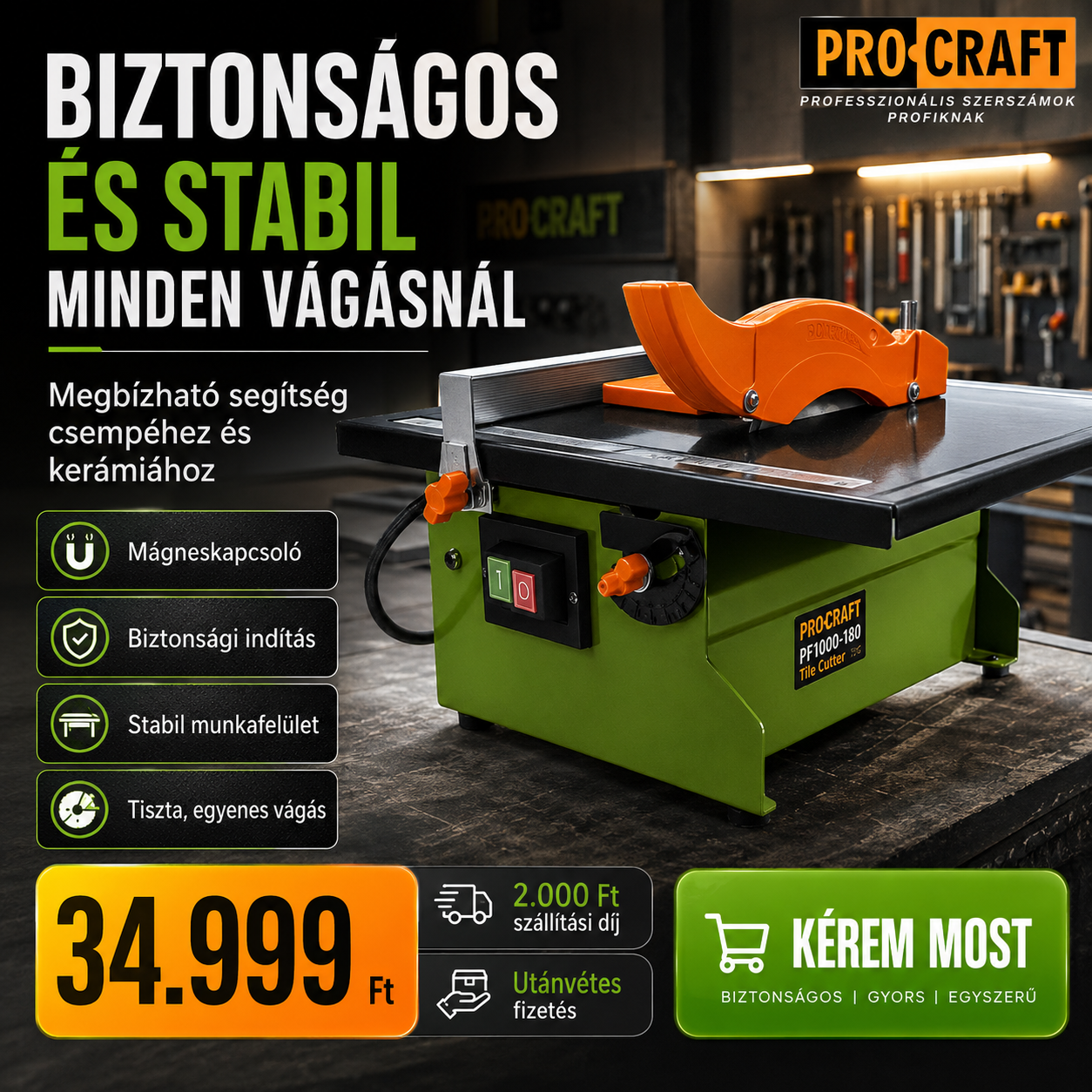 Procraft Csempevágó Gép