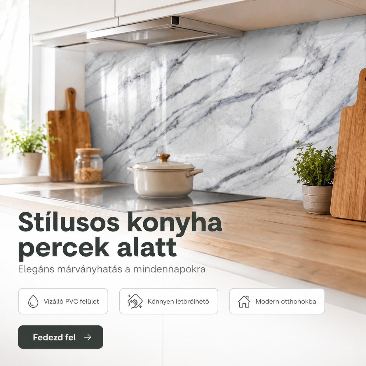 PVC Márvány Mintás Falpanel – 12 Darabos Csomag
